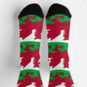 Männer Crew Socken mit Fahne von Wales, Großbritan (Oben)