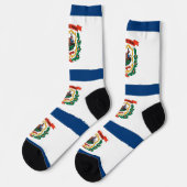 Männer Crew Socken mit Fahne von West Virginia, US (Linkes Detail)