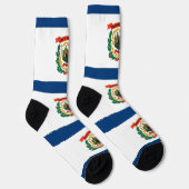 Männer Crew Socken mit Fahne von West Virginia, US (Rechts)
