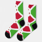 Männer Crew Socken mit Flagge Burundis (Linkes Detail)