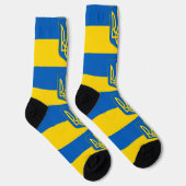 Männer Crew Socken mit Flagge der Ukraine (Rechts)