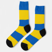 Männer Crew Socken mit Flagge der Ukraine (Linkes Detail)