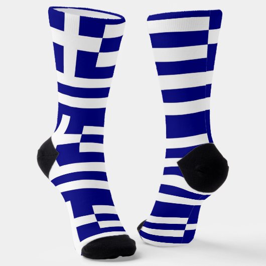 Männer Crew Socken mit Flagge Griechenlands (Gewinkelt)