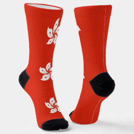 Männer Crew Socken mit Flagge Hongkongs