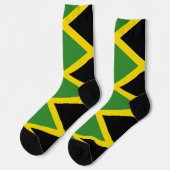 Männer Crew Socken mit Flagge Jamaikas (Linkes Detail)