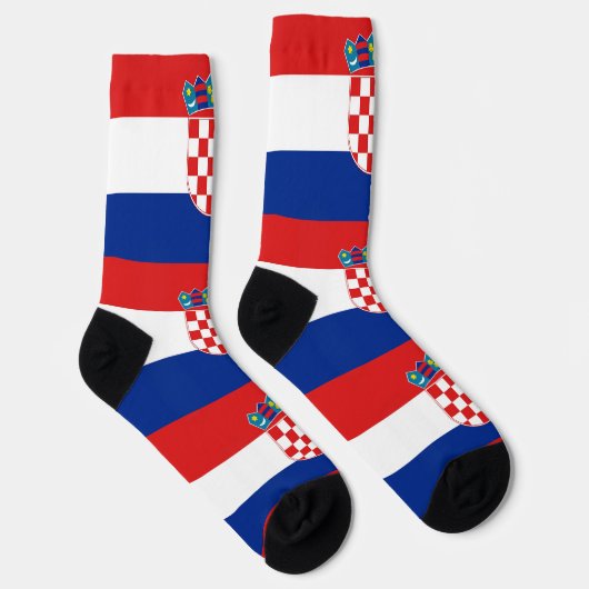 Männer Crew Socken mit Flagge Kroatiens (Rechts)