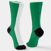 Männer Crew Socken mit Flagge Nigerias (Gewinkelt)