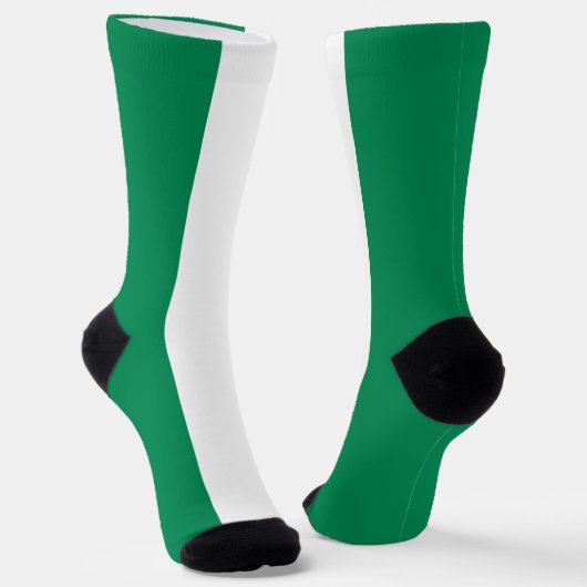 Männer Crew Socken mit Flagge Nigerias (Gewinkelt)