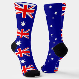 Männer Crew Socken mit Flagge von Australien.