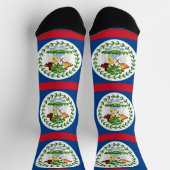 Männer Crew Socken mit Flagge von Belize (Oben)