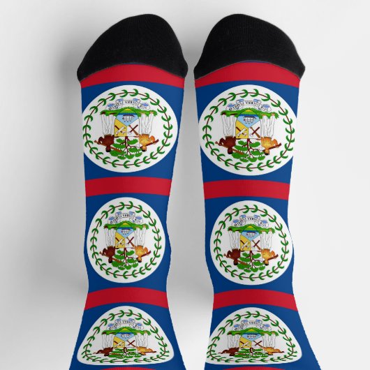 Männer Crew Socken mit Flagge von Belize (Oben)