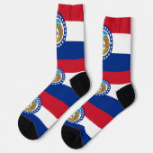 Männer Crew Socken mit Flagge von Missouri (Linkes Detail)