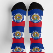 Männer Crew Socken mit Flagge von Missouri (Oben)
