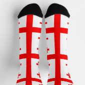 Männer Crew Socken mit georgischer Flagge (Oben)