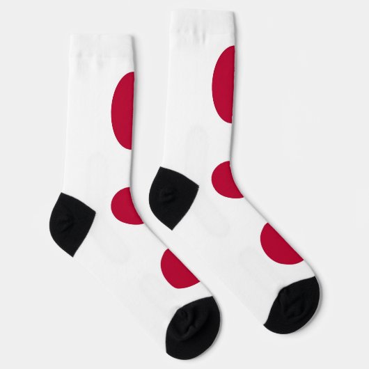 Männer Crew Socken mit japanischer Flagge (Rechts)