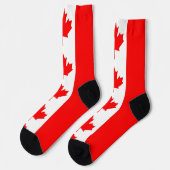 Männer Crew Socken mit kanadischer Flagge (Linkes Detail)