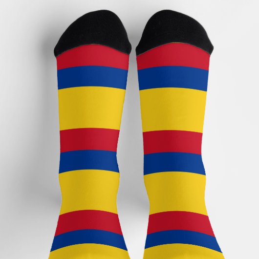 Männer-Crew-Socken mit kolumbianischer Flagge Socken (Oben)