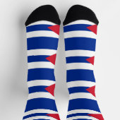 Männer-Crew-Socken mit kubanischer Flagge Socken (Oben)
