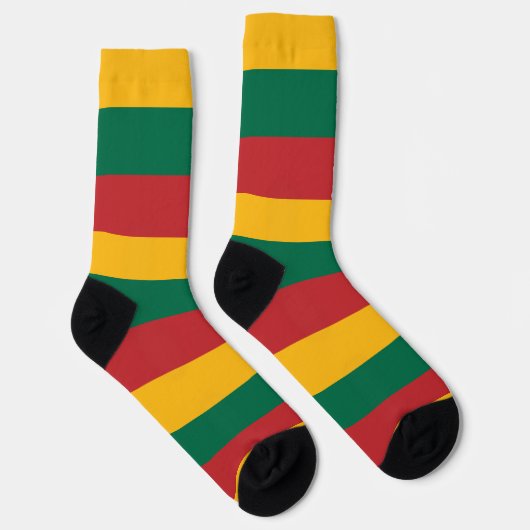 Männer Crew Socken mit litauischer Flagge (Rechts)