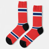 Männer-Crew-Socken mit norwegischer Flagge Socken (Linkes Detail)