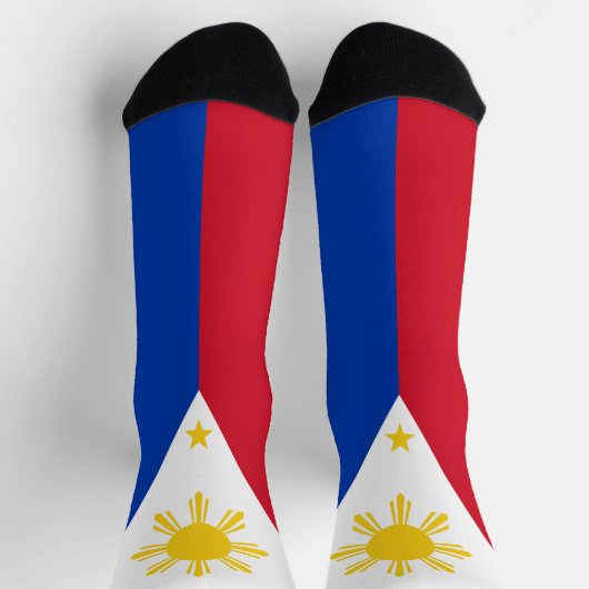 Männer-Crew-Socken mit philippinischer Flagge Socken (Oben)