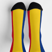 Männer Crew Socken mit rumänischer Flagge (Oben)