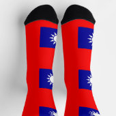 Männer Crew Socken mit taiwanischer Flagge (Oben)