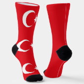 Männer Crew Socken mit türkischer Flagge (Gewinkelt)