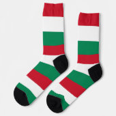 Männer Crew Socken mit ungarischer Flagge (Linkes Detail)