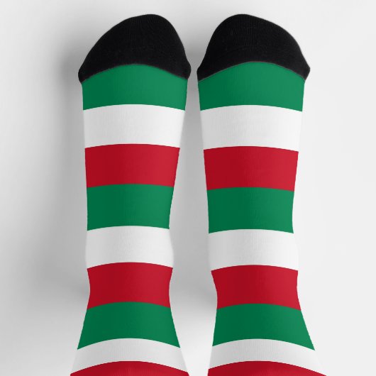 Männer Crew Socken mit ungarischer Flagge (Oben)