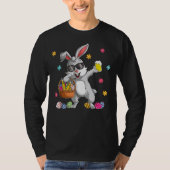 Männer Dabbing Rabbit Ostereier Mädchen Männer Fra T-Shirt (Vorderseite)