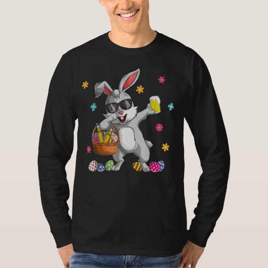 Männer Dabbing Rabbit Ostereier Mädchen Männer Fra T-Shirt (Vorderseite)