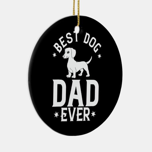 Männer Dackel Dackel Hund Welpen Eigentümer Lover Keramik Ornament (Rechts)