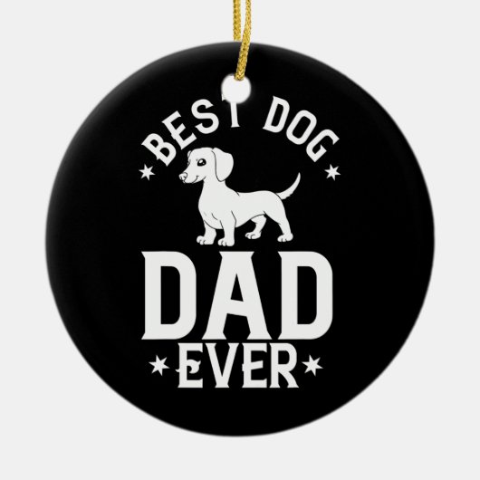 Männer Dackel Dackel Hund Welpen Eigentümer Lover Keramik Ornament (Vorne)