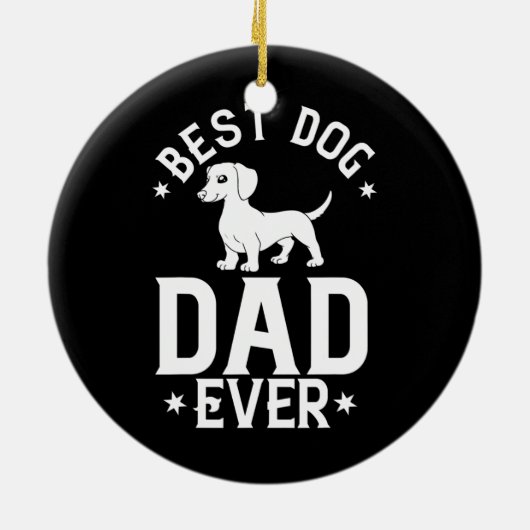 Männer Dackel Dackel Hund Welpen Eigentümer Lover Keramik Ornament (Hinten)