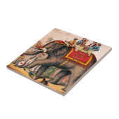 Männer Darstellend einen Zirkus mit einem Elefante Fliese (Seite)