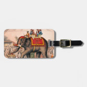 Männer Darstellend einen Zirkus mit einem Elefante Gepäckanhänger (Vorderseite horizontal)