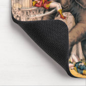 Männer Darstellend einen Zirkus mit einem Elefante Mousepad (Ecke)
