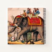 Männer Darstellend einen Zirkus mit einem Elefante Notizblock (Rückseite)