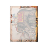 Männer Darstellend einen Zirkus mit einem Elefante Notizblock (Rotiert)