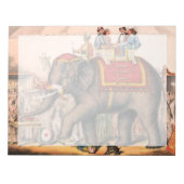 Männer Darstellend einen Zirkus mit einem Elefante Notizblock (Vorderseite)
