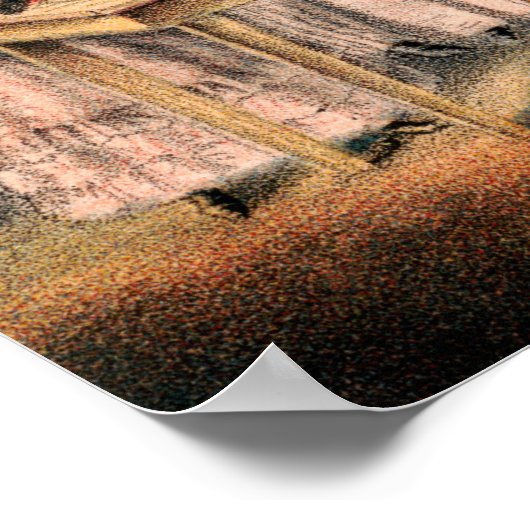 Männer Darstellend einen Zirkus mit einem Elefante Poster (Ecke)