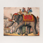 Männer Darstellend einen Zirkus mit einem Elefante Puzzle (Horizontal)