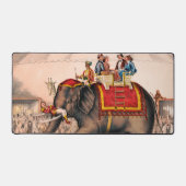 Männer Darstellend einen Zirkus mit einem Elefante Schreibtischunterlage (Vorderseite)