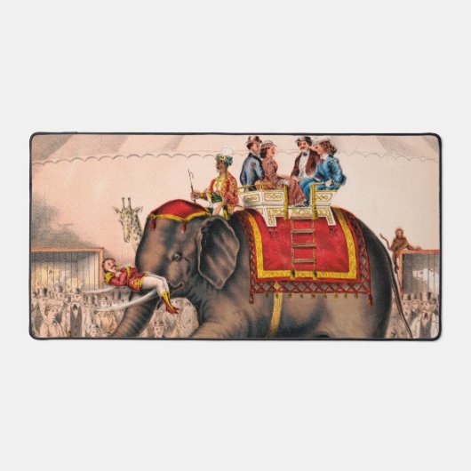 Männer Darstellend einen Zirkus mit einem Elefante Schreibtischunterlage (Vorderseite)
