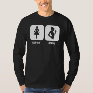 Männer Deine Frau Meine Frau Gewichtheben Bodybuil T-Shirt