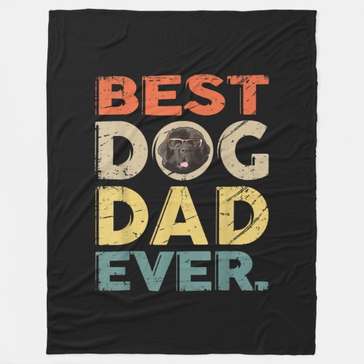 Männer der beste Hundevater je | Tagesgeschenke Fleecedecke (Vorderseite)