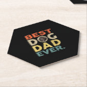 Männer der beste Hundevater je | Tagesgeschenke Untersetzer (angewinkelt)