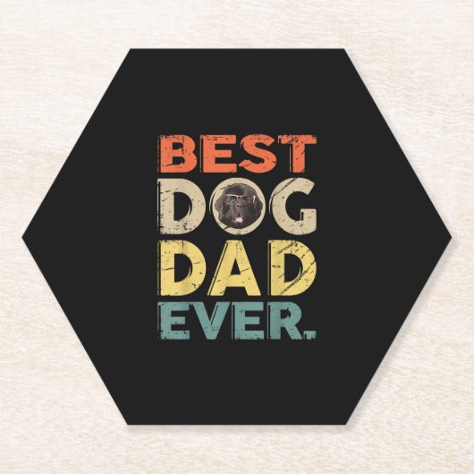 Männer der beste Hundevater je | Tagesgeschenke Untersetzer (Vorderseite)