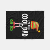 Männer der coole Dad-Elf Weihnachten passende Pyja Fleecedecke (Vorderseite (Horizontal))
